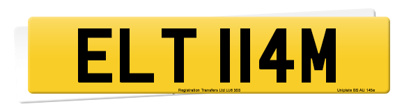 Registration number ELT 114M
